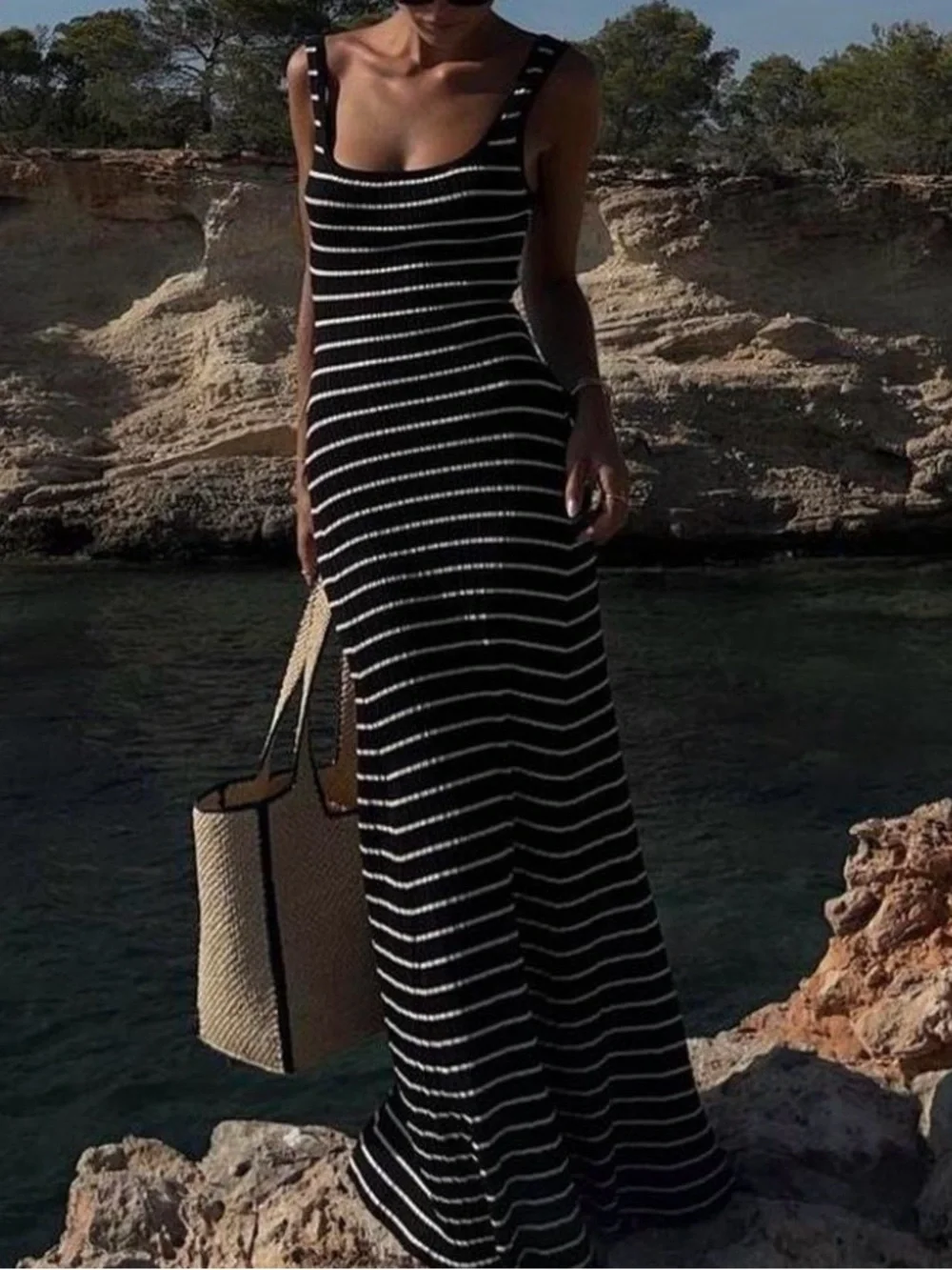 Dissh Billie Striped Black Dress - Picture 2 of 4